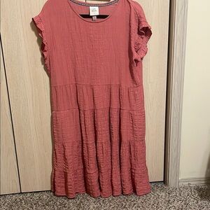 Pink Pleated Sundress